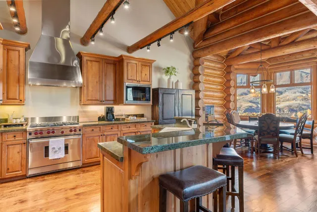 a view of balcony with furniture