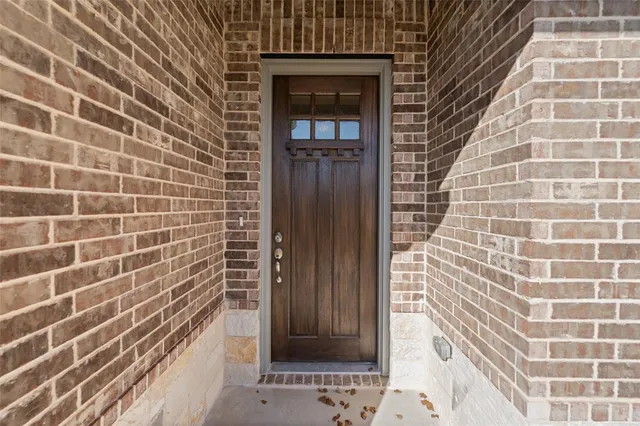 a view of a brick wall