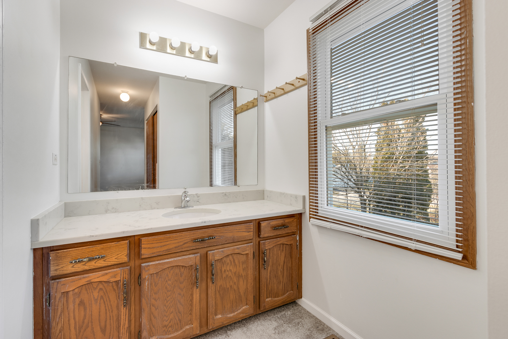 68 Jackson Lane Streamwood, IL 60107 - Photo 15 of 25 a bathroom with a sink and a mirror