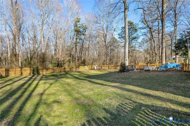 a view of yard with green space