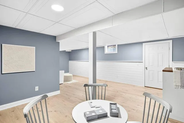 a front view of a building with garden