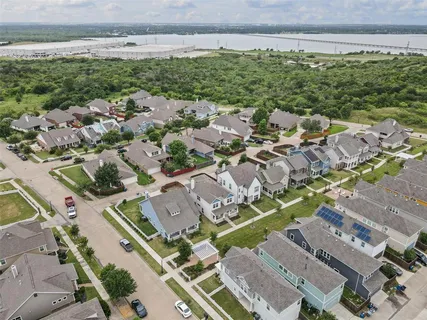 an aerial view of multiple house