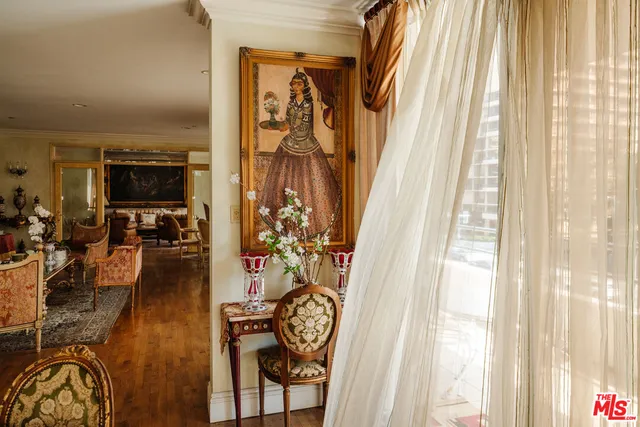 a view of a entryway door and furniture