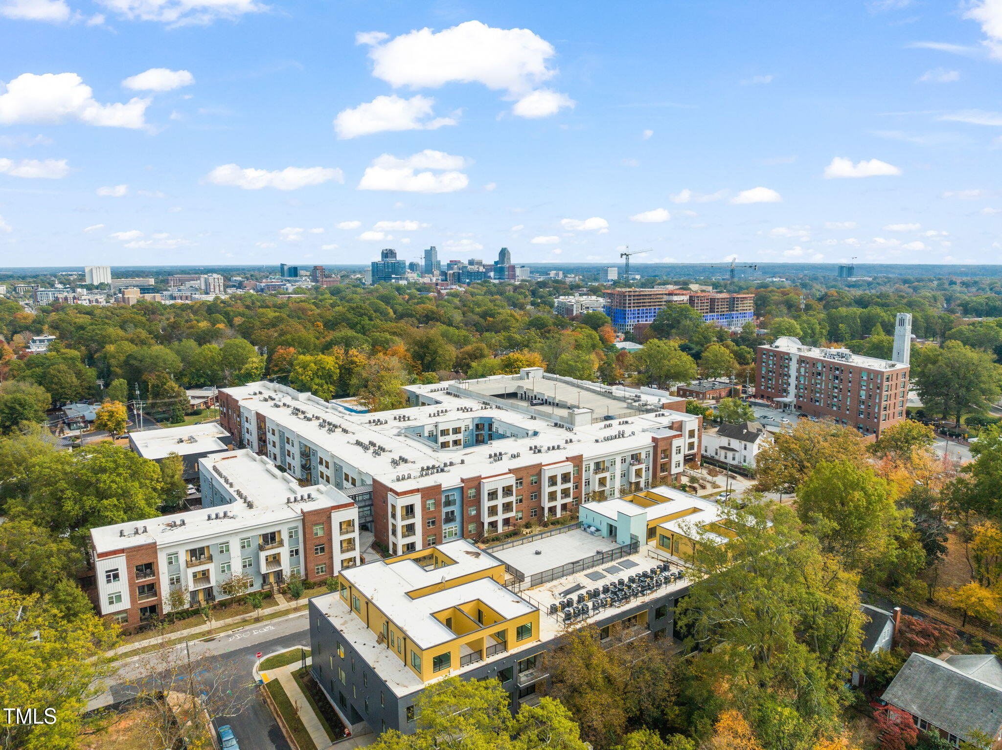 29 Enterprise Street, Unit 201 Raleigh, NC 27607 - Photo 26 of 33 a view of a city that has tall buildings