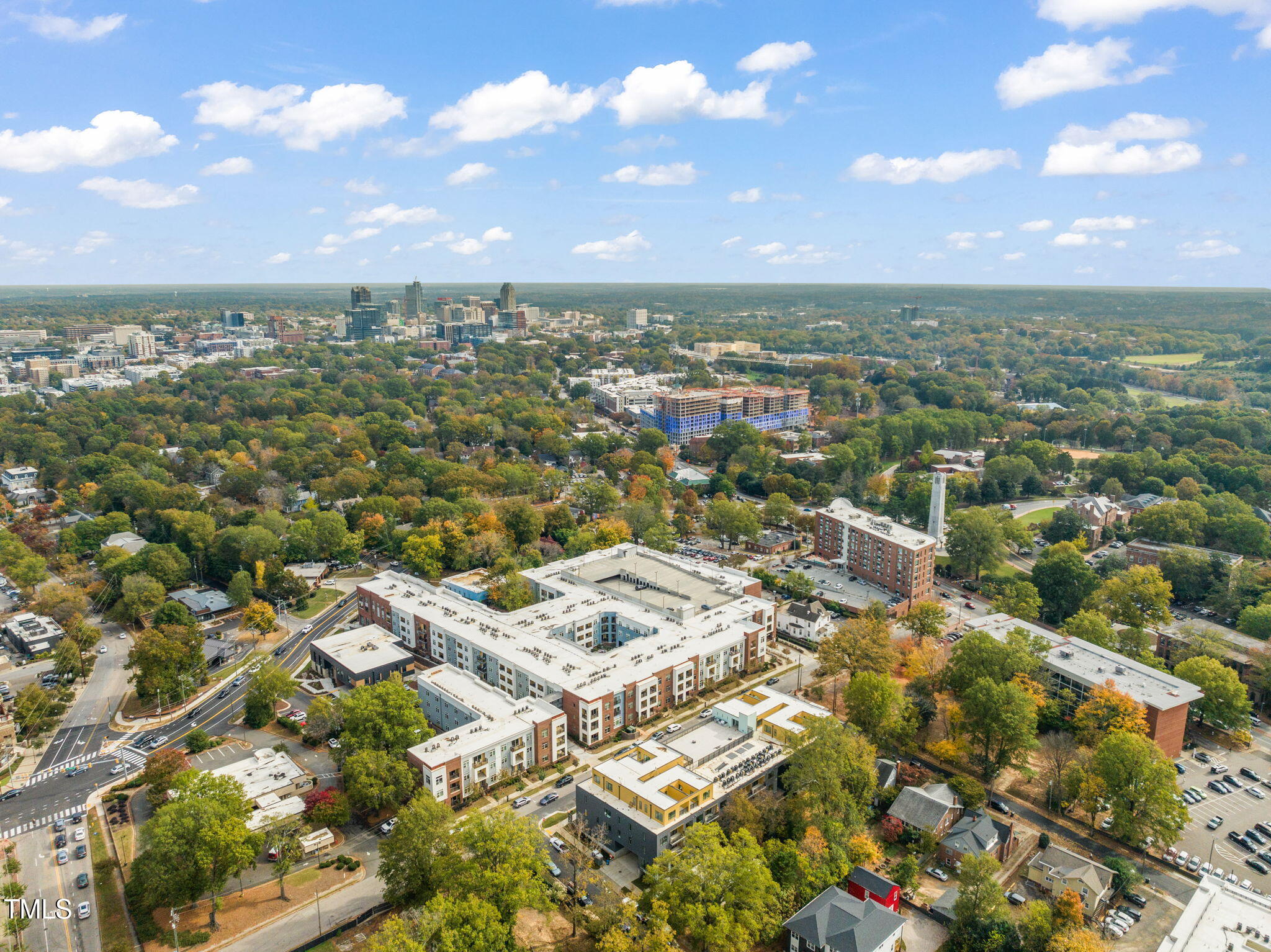 29 Enterprise Street, Unit 201 Raleigh, NC 27607 - Photo 28 of 33 an aerial view of residential building with parking space