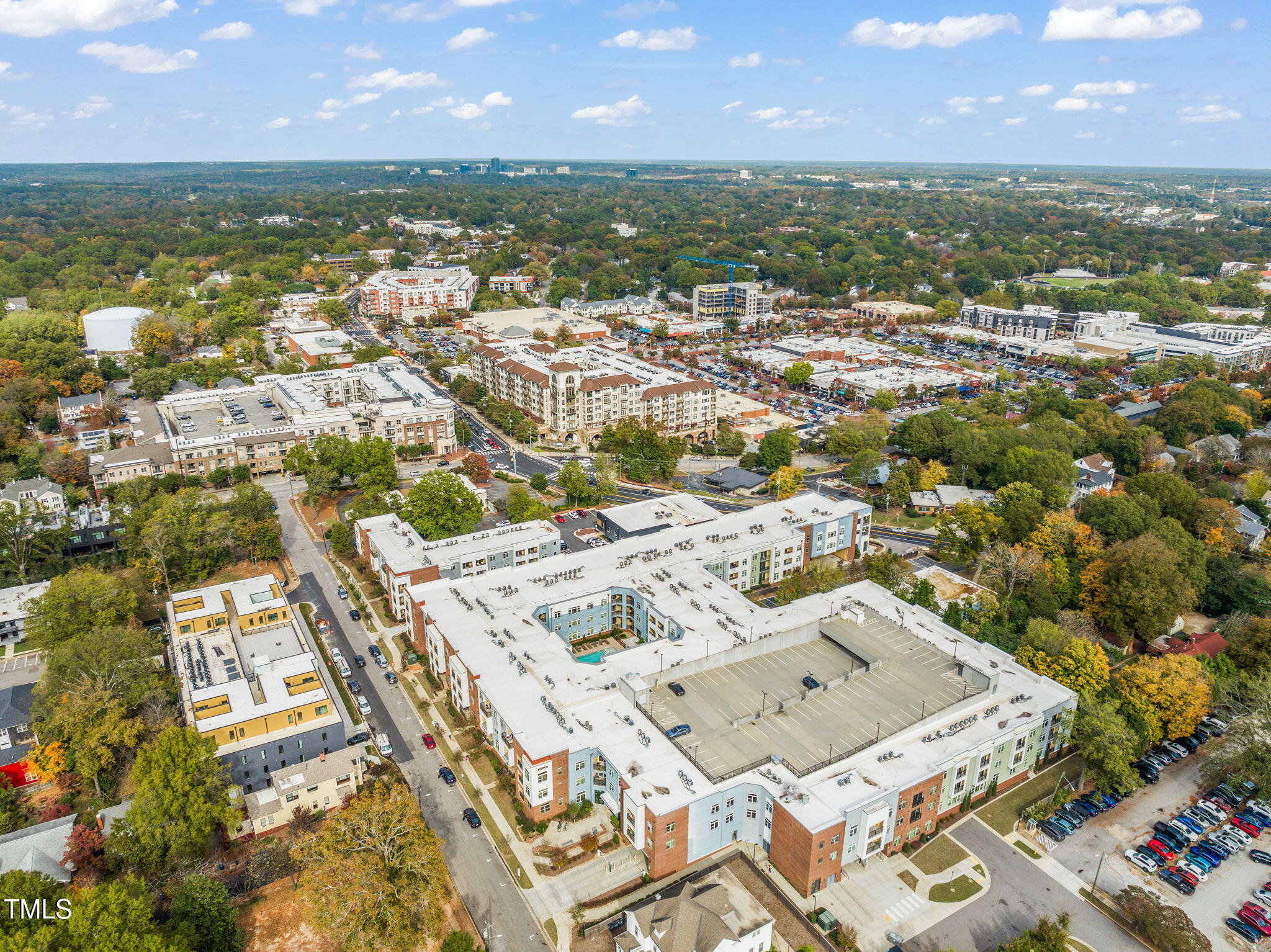 29 Enterprise Street, Unit 201 Raleigh, NC 27607 - Photo 32 of 33 an aerial view of residential houses with outdoor space