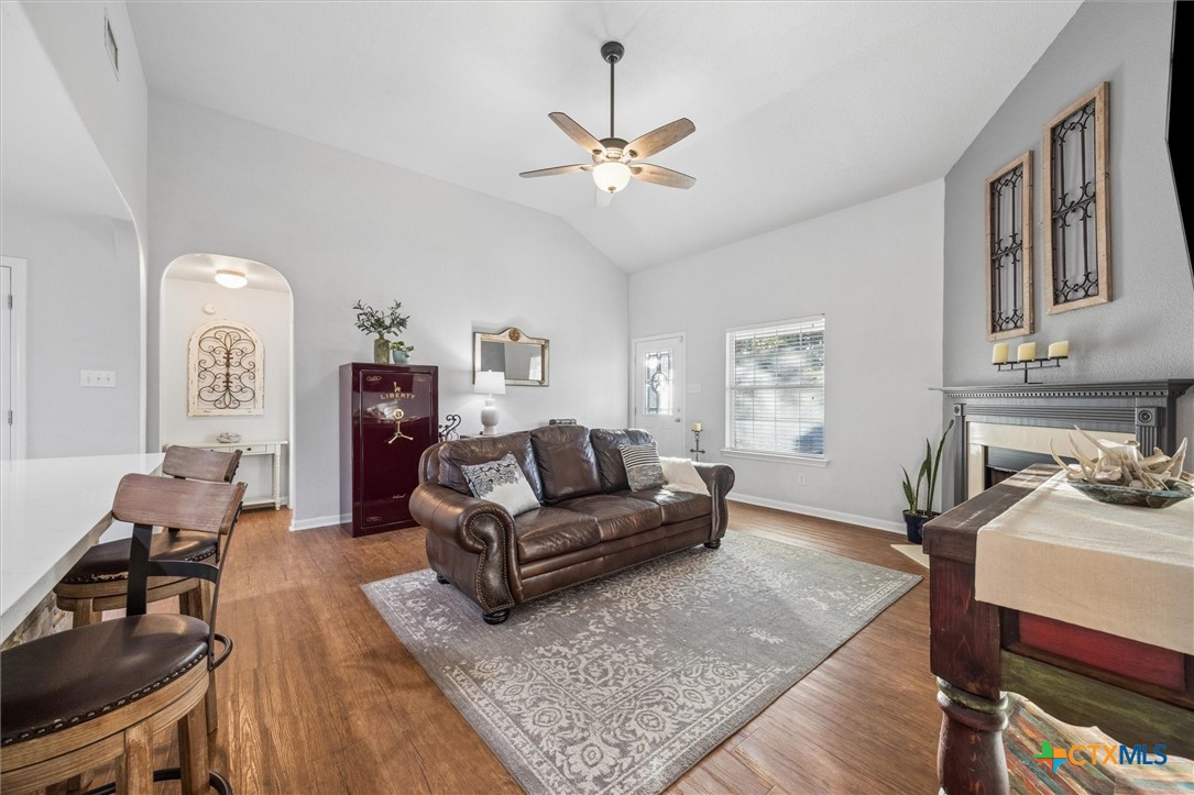 1328 Cottonwood Road Fischer, TX 78623 - Photo 11 of 35 a living room with furniture and a dining table
