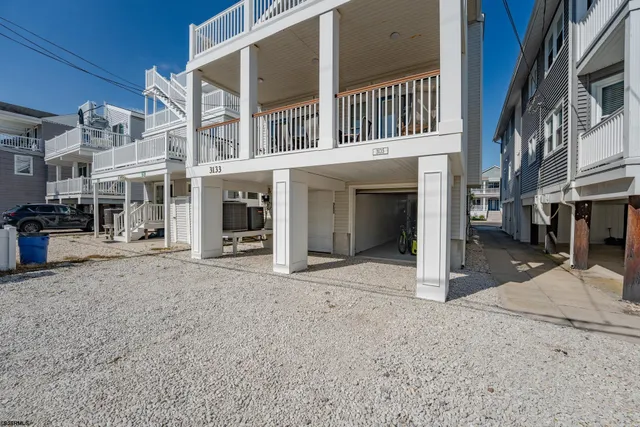 a view of a building with a street