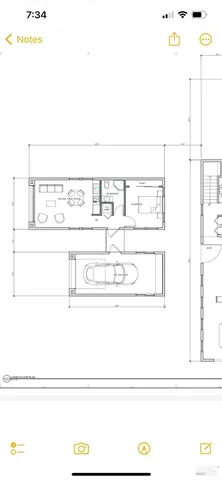 a picture of a room with a bench