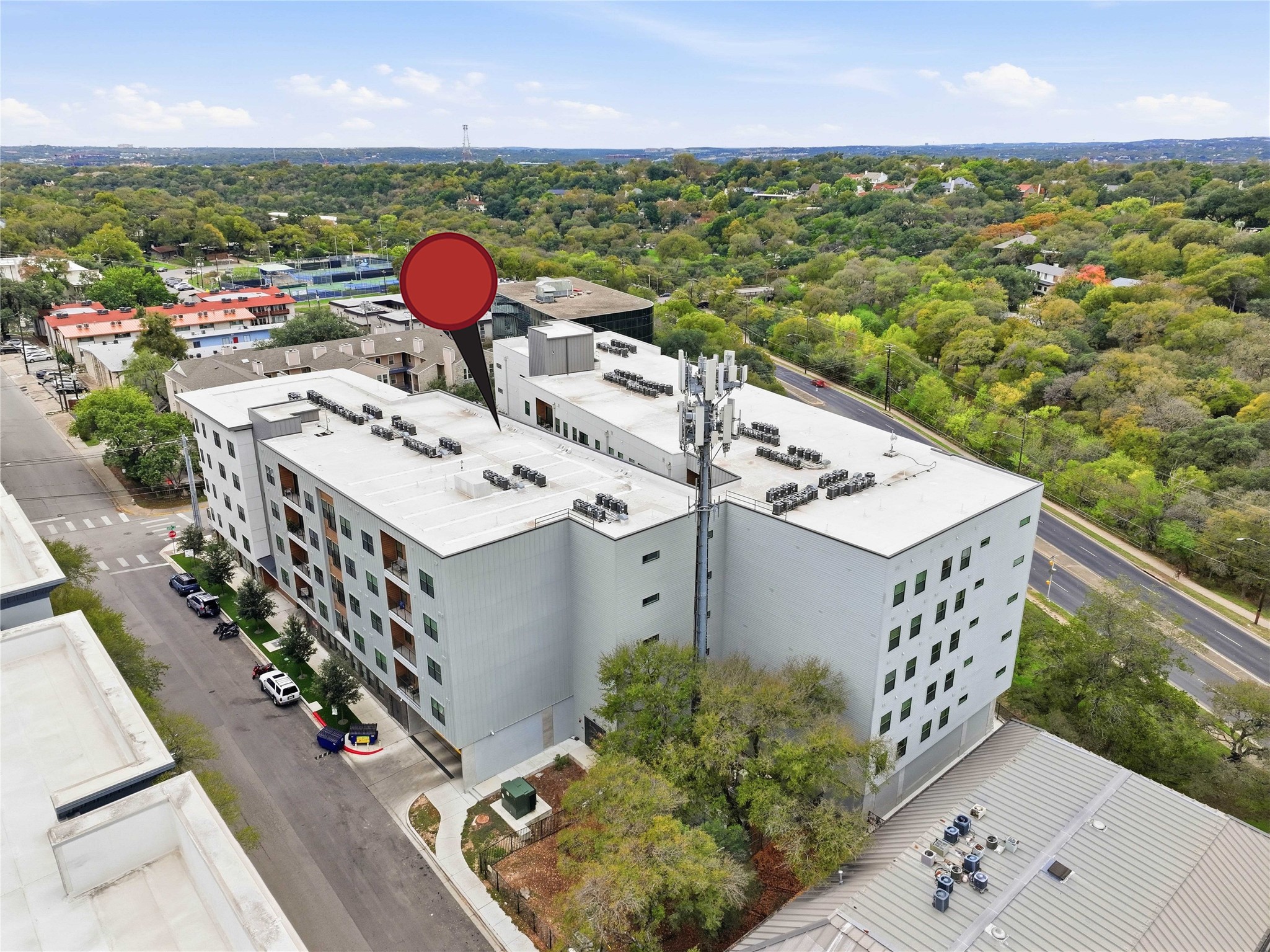 2500 Longview Street, Unit 219 Austin, TX 78705 - Photo 17 of 40 Bird's eye view