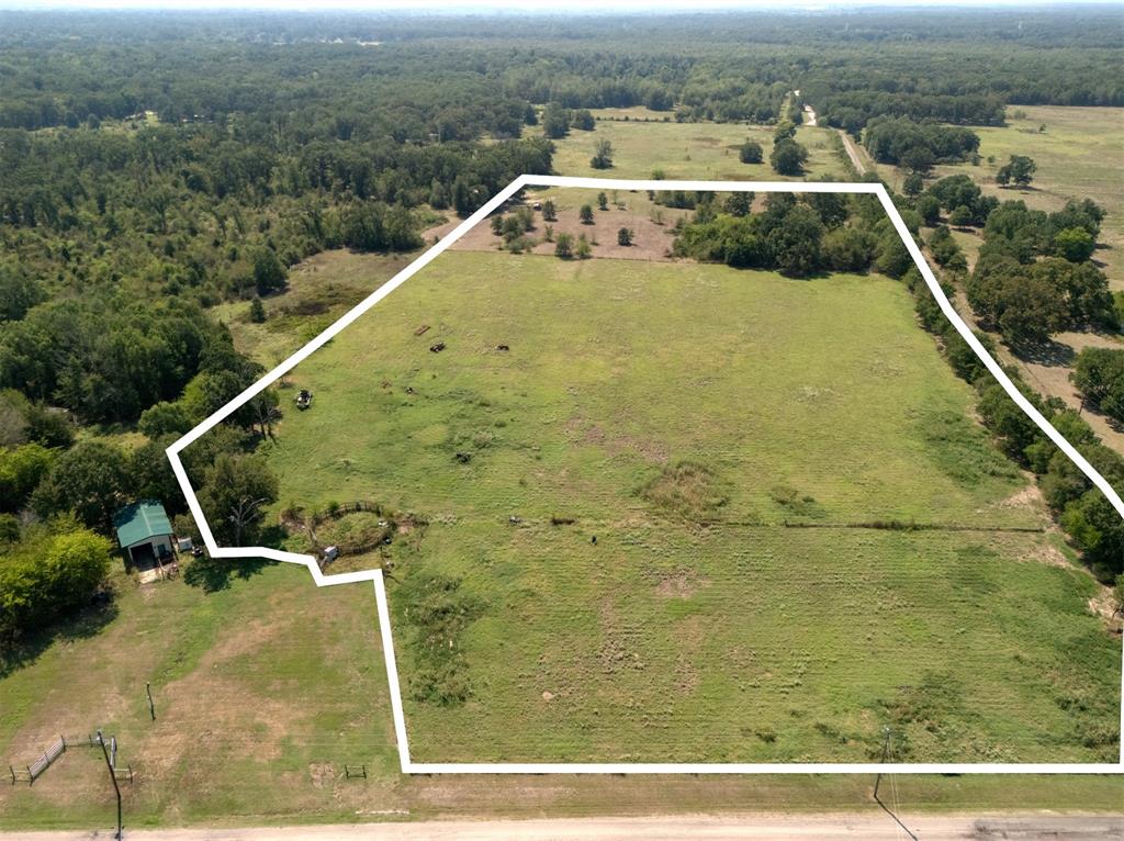 0 County Road 3643 Dike, TX 75437 - Photo 2 of 3 Overview of rural landscape with property boundaries highlighted