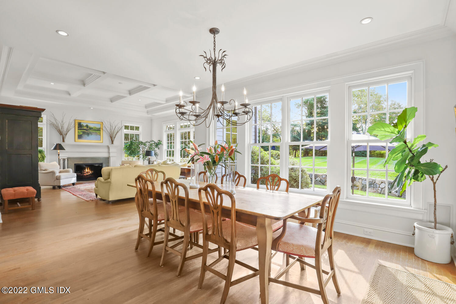33 Hill Road Greenwich, CT 06830 - Photo 12 of 49 a view of a dining room with furniture window and wooden floor