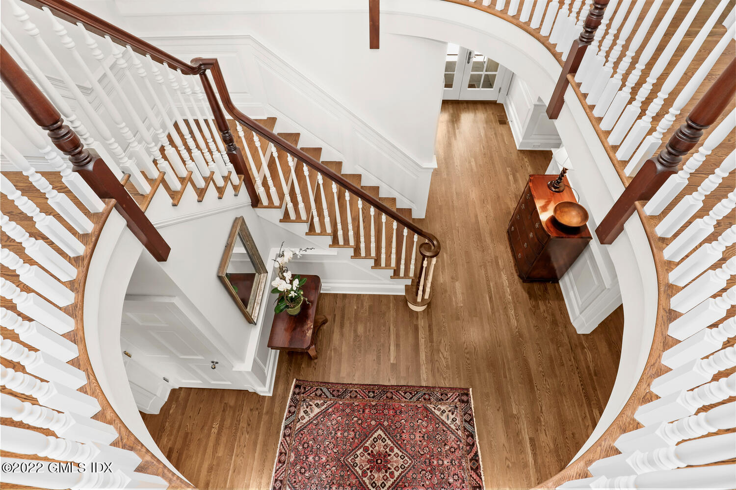 33 Hill Road Greenwich, CT 06830 - Photo 19 of 49 a view of stairs with wooden floor