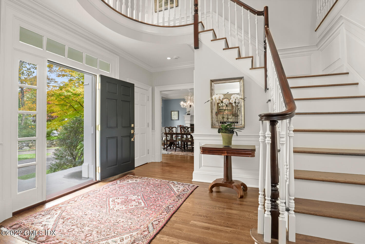 33 Hill Road Greenwich, CT 06830 - Photo 3 of 49 a view of entryway with wooden floor and front door