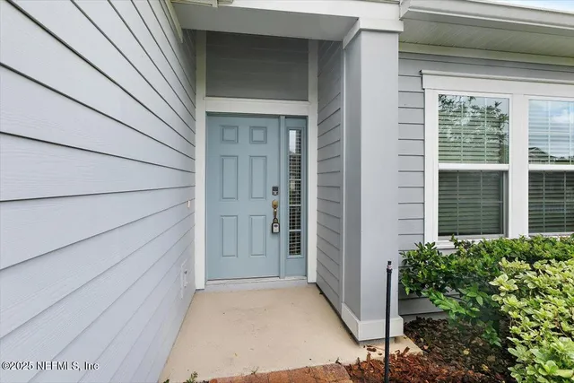 a view of front door of house