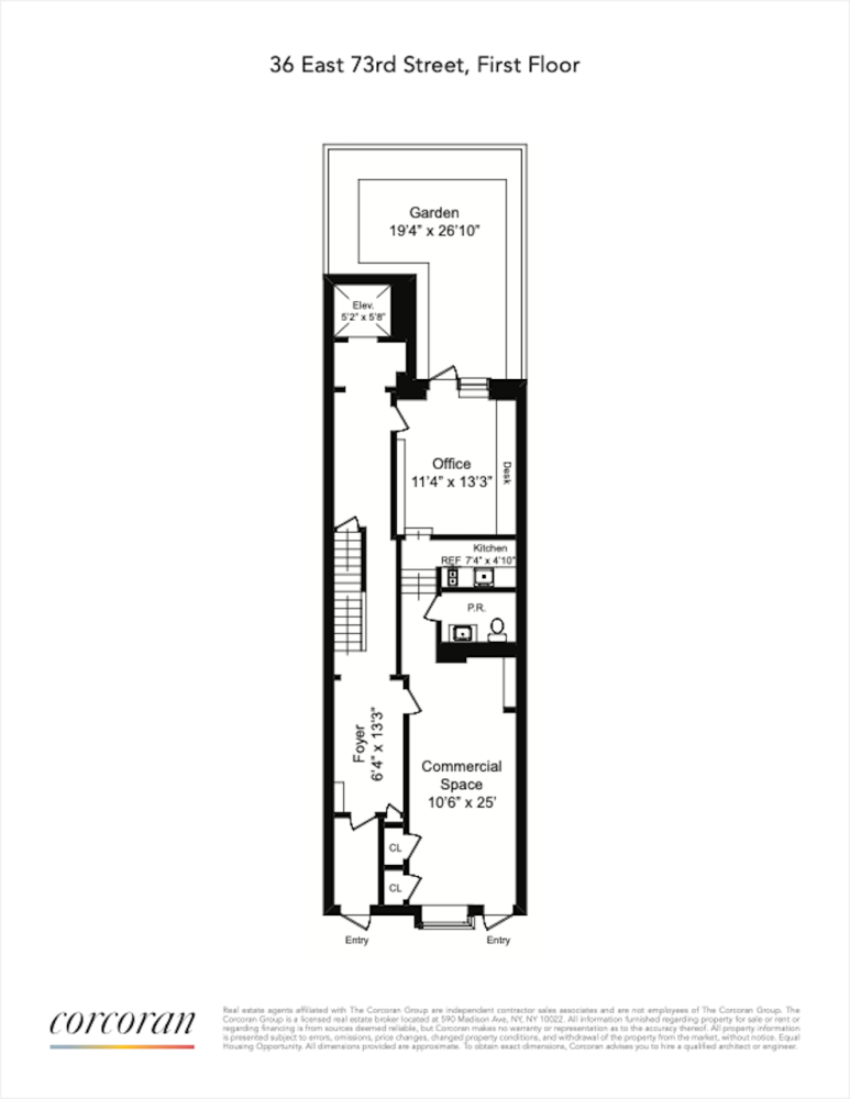 36 East 73rd Street Manhattan, NY 10021 - Photo 25 of 31 a picture of a floor plan