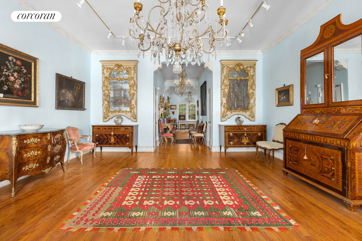 36 East 73rd Street Manhattan, NY 10021 - Photo 6 of 31 a living room with furniture and a chandelier