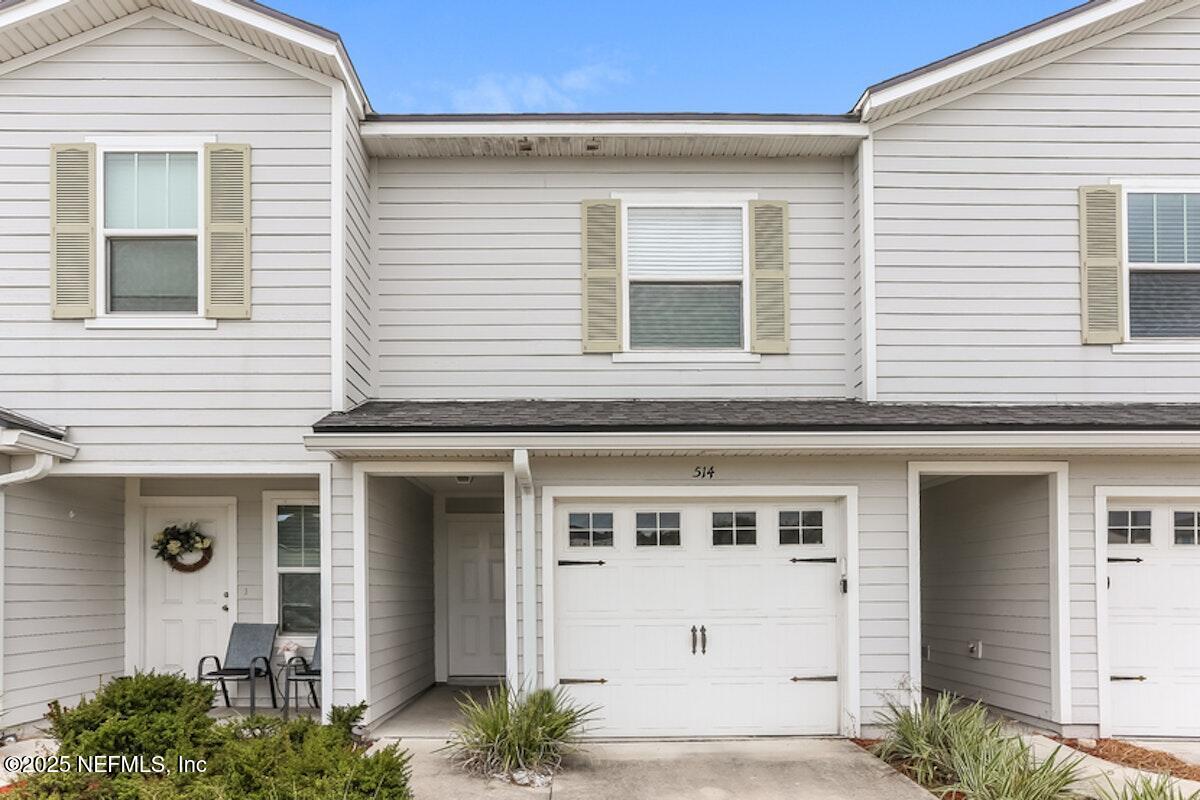 a front view of a house