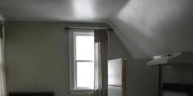 a front view of a house with a garden and plants