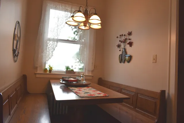 a view of kitchen and window