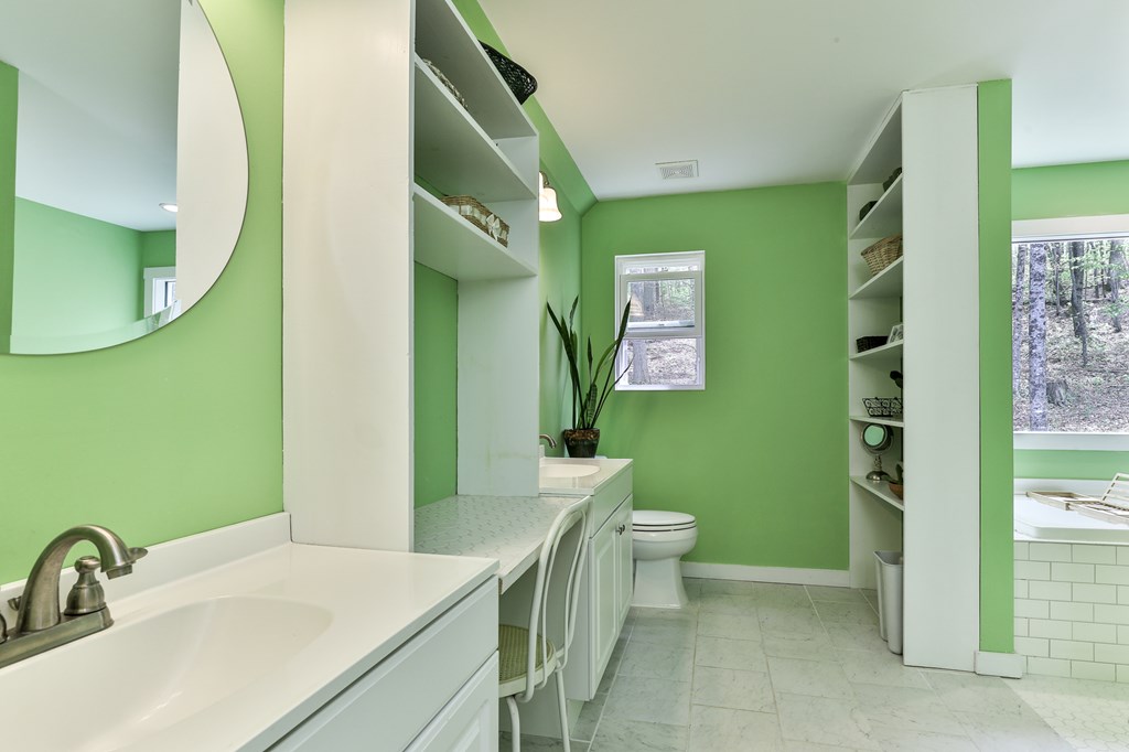 2001 Big Creek Road Ellijay, GA 30536 - Photo 39 of 73 a bathroom with a sink a toilet and shower