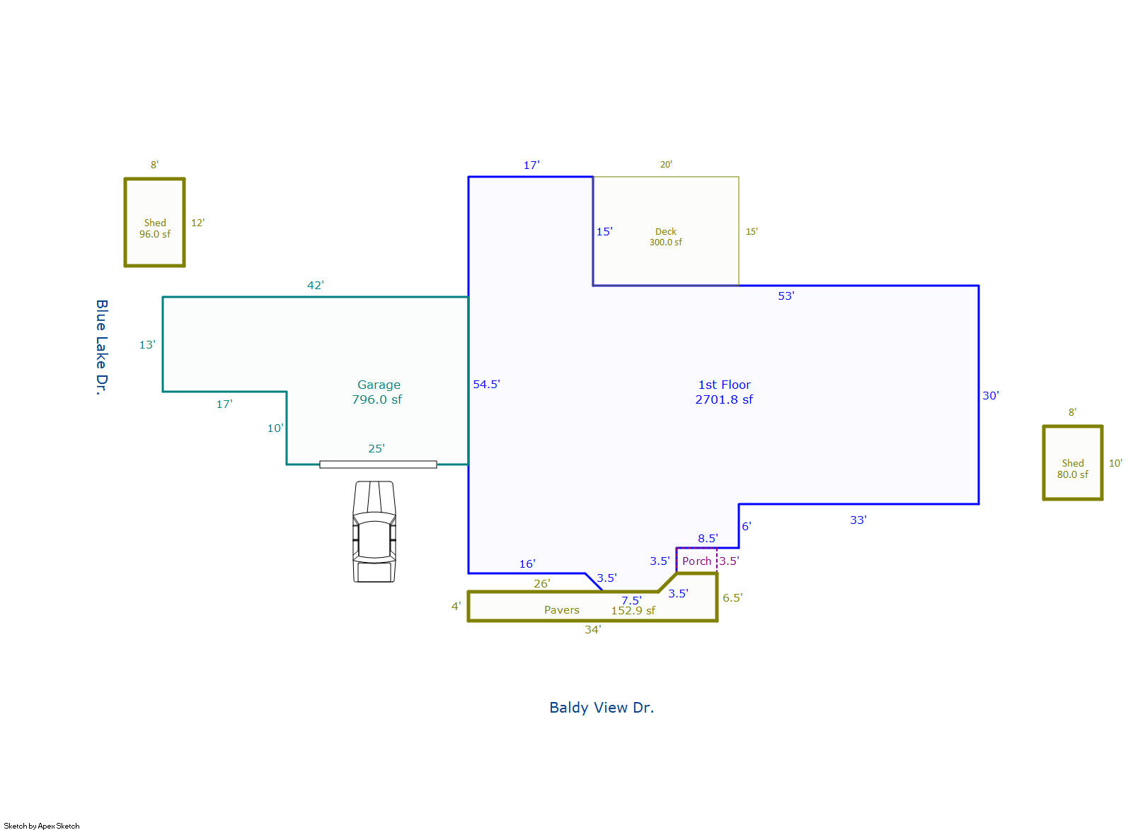 1594 Baldy View Drive Hailey, ID 83333 - Photo 10 of 10 Assessor's Sketch