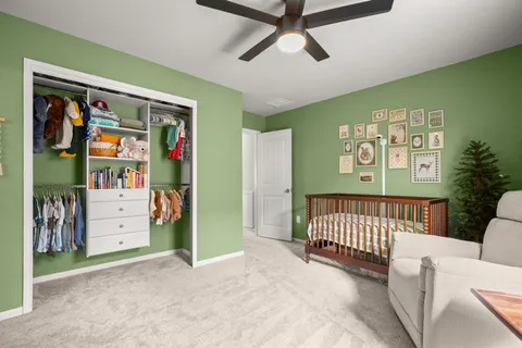 a room with furniture and a window