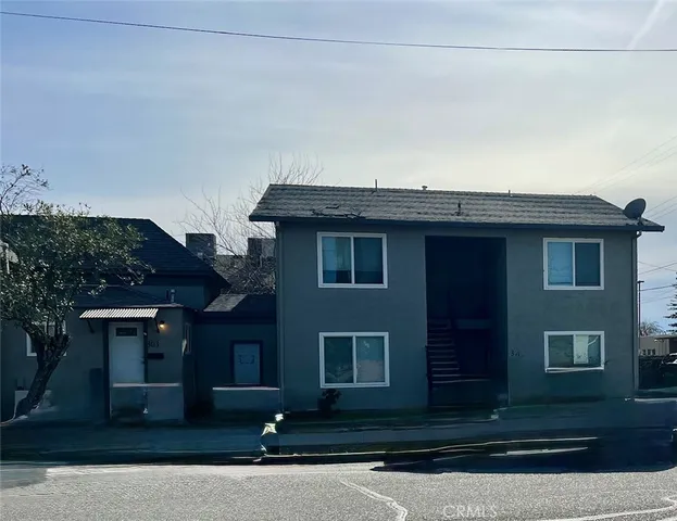 a front view of a house