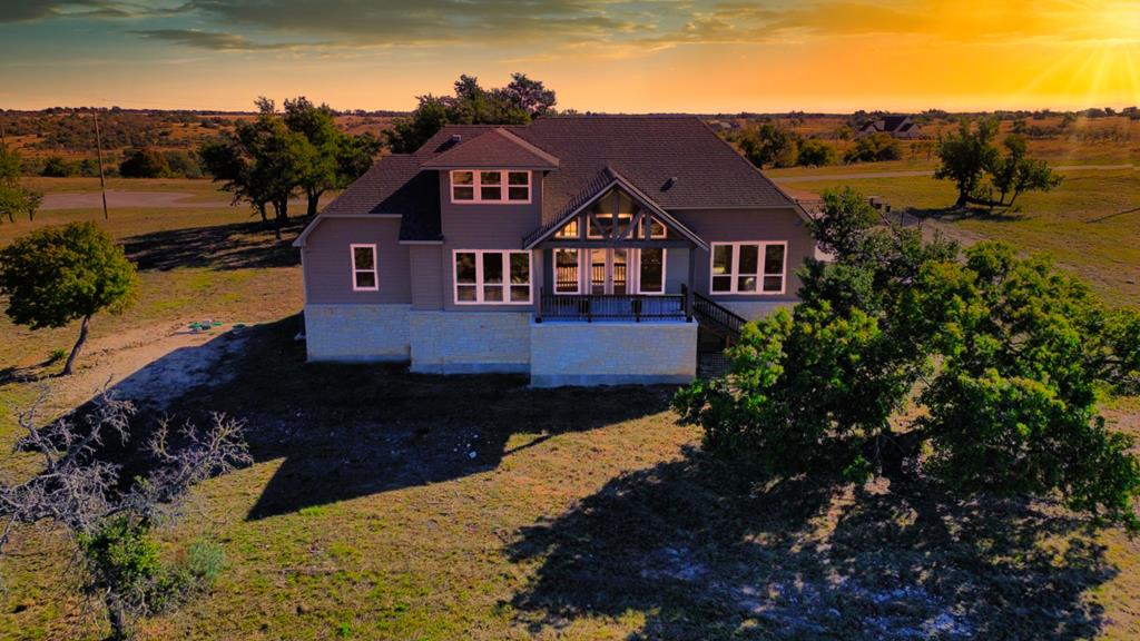 a aerial view of a house