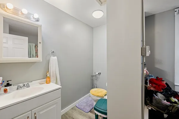 a view of bathroom with a sink and a toilet