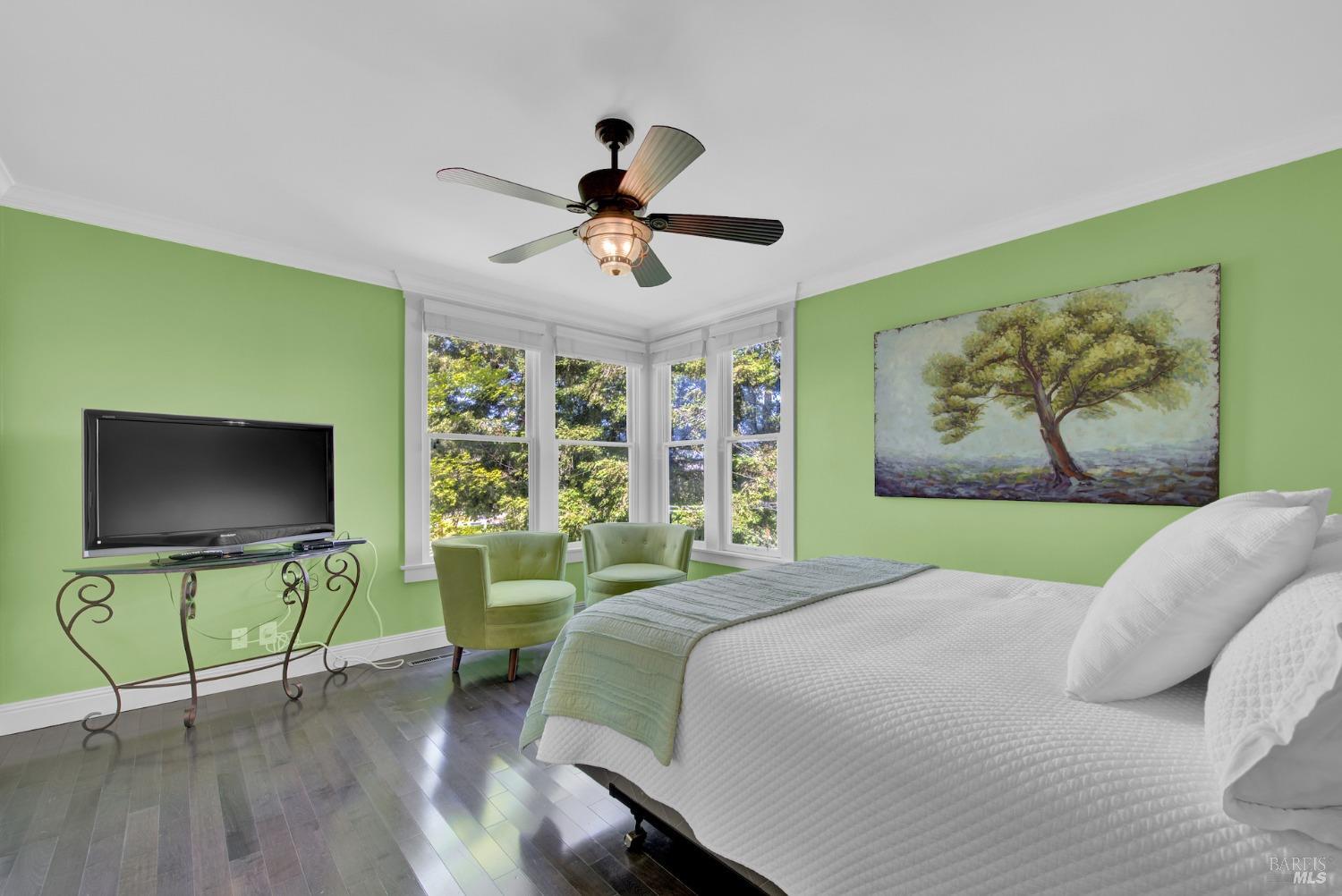 5066 Clayton Road Fairfield, CA 94534 - Photo 35 of 75 a bedroom with a bed and a flat screen tv