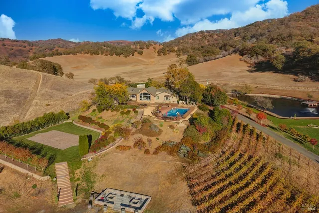 a view of a lake with a mountain