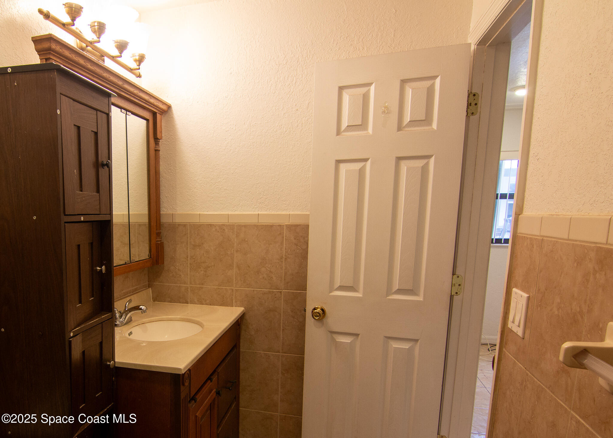 981 Palmer Street Rockledge, FL 32955 - Photo 23 of 38 a bathroom with a sink and a mirror