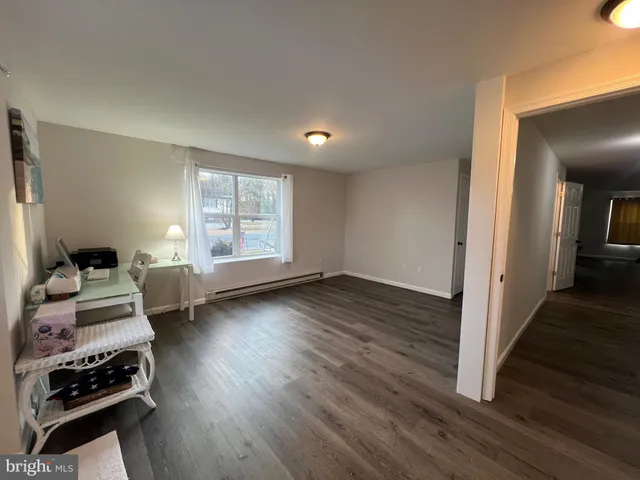 a lake view with a garden