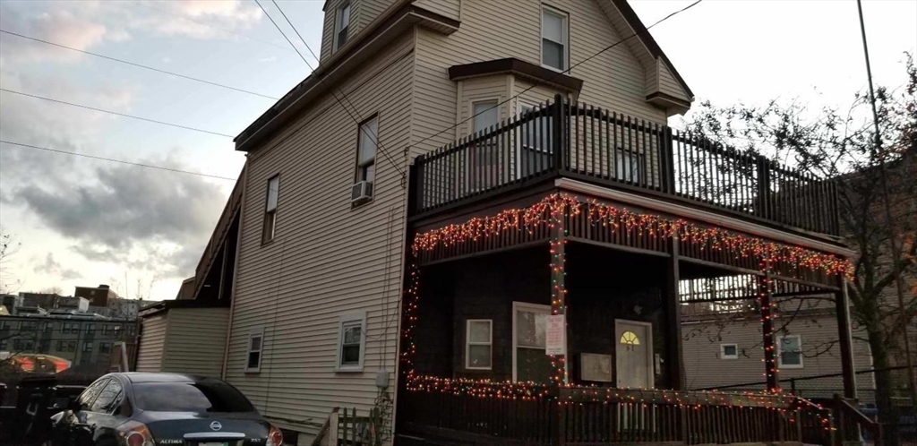 a view of a house with a balcony