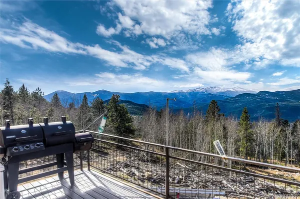 a view of a terrace with a bench