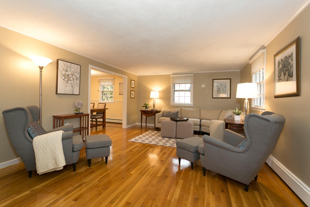 34 Hancock Road Needham, MA 02492 - Photo 3 of 26 a living room with furniture and wooden floor