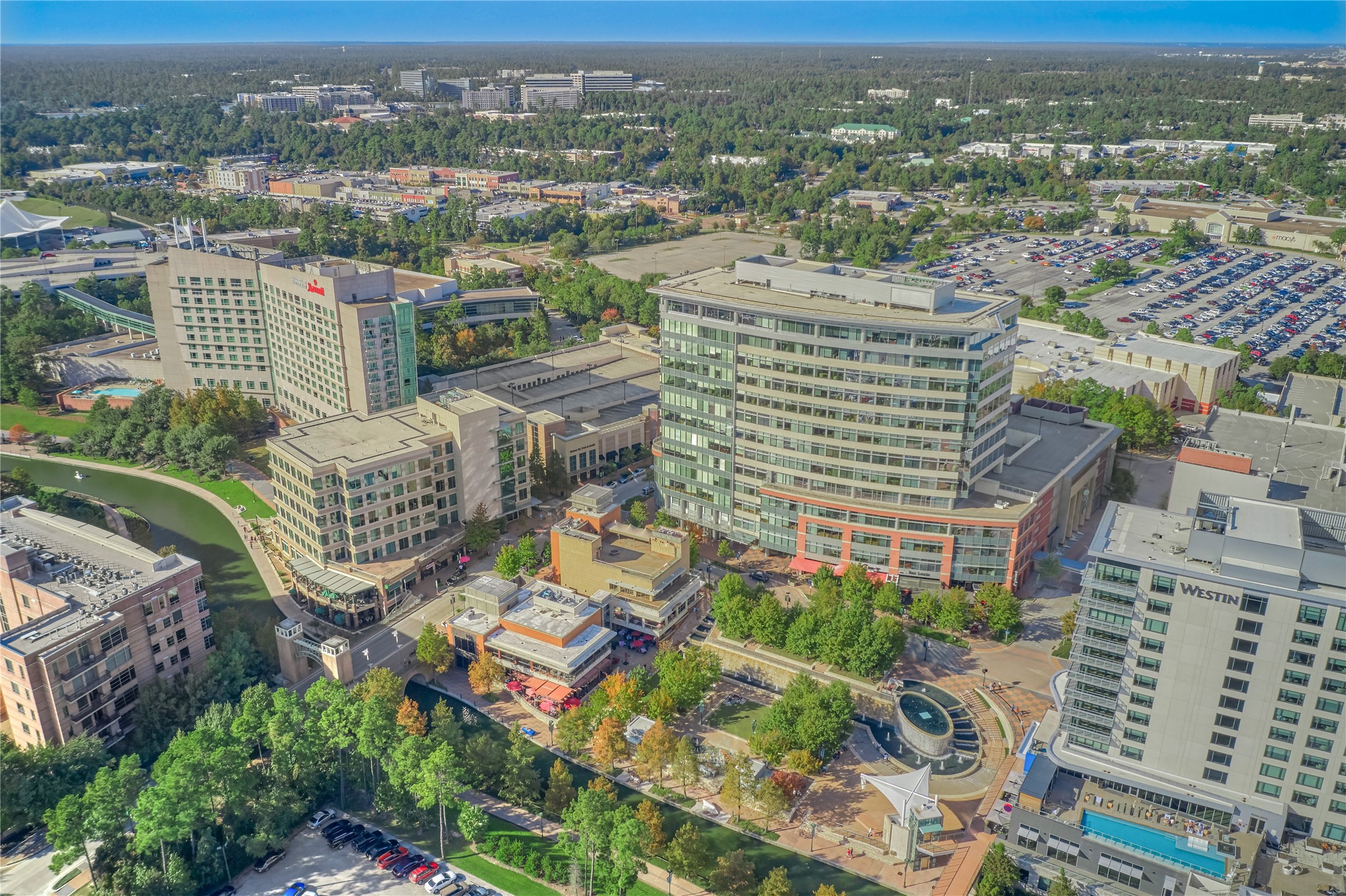 82 East Crystal Canyon Circle The Woodlands, TX 77389 - Photo 45 of 50 Aerial view of The Woodlands Waterway and the premier shopping, dining, and entertainment amenities nearby.