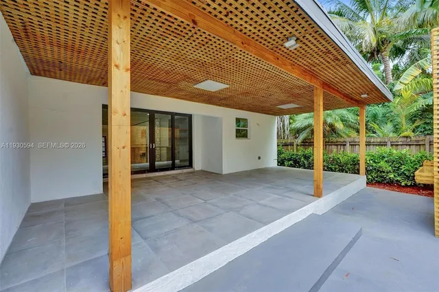 a view of front door of house