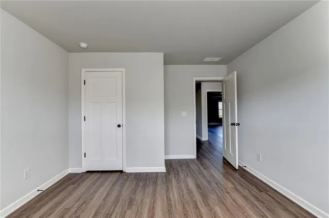 an aerial view of a house with swimming pool