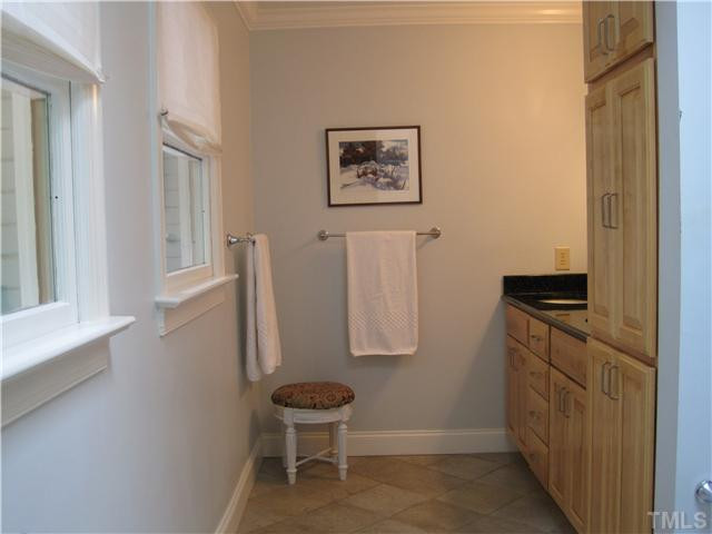 8813 Brandon Station Road Raleigh, NC 27613 - Photo 8 of 18 Beautiful granite counters, tile floor and custom maple cabinet. Master Bath/Spa