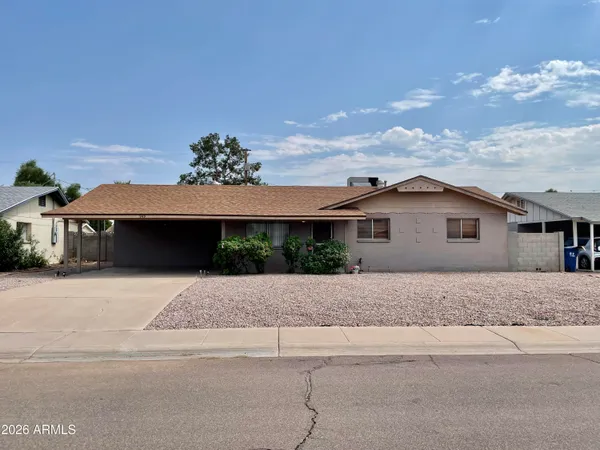 front view of house with a yard
