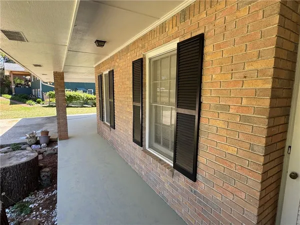 a view of a balcony