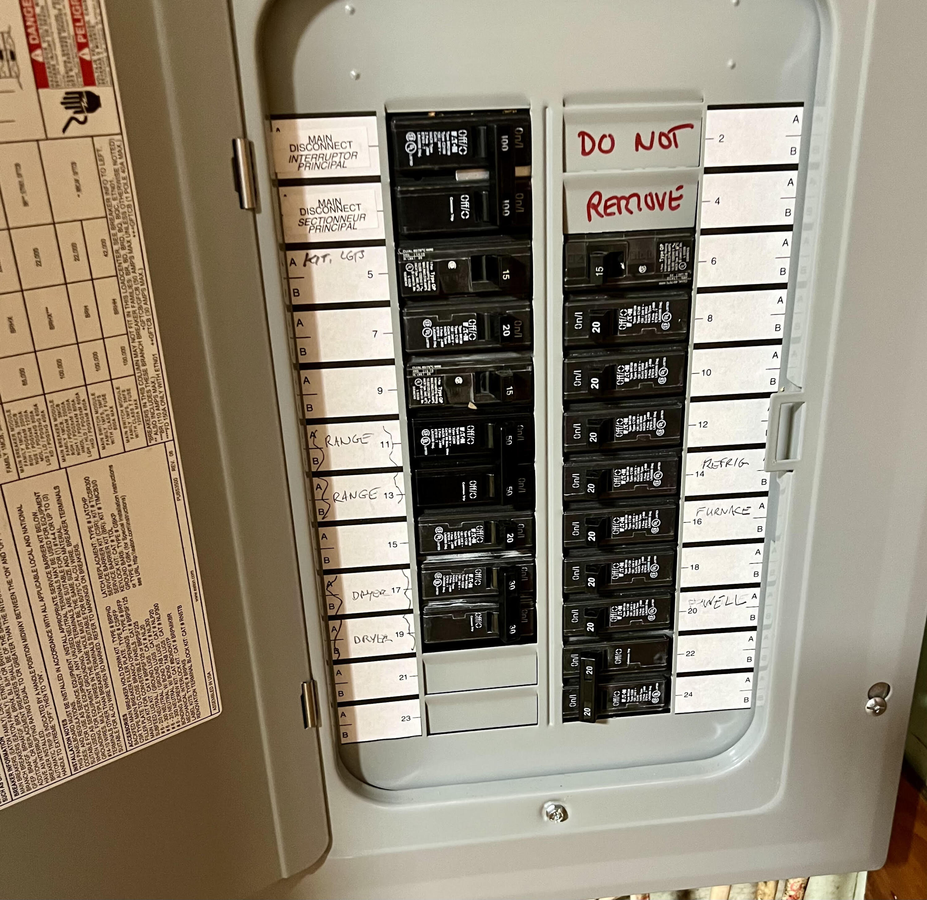24 Shore Road Bass Harbor, ME 04653 - Photo 46 of 49 Circuit Breaker Panel
