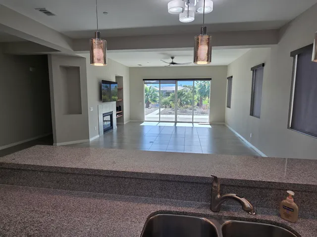 a view of hallway with sink