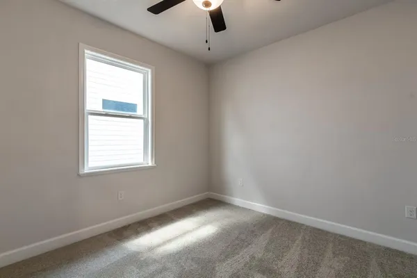 an empty room with a window