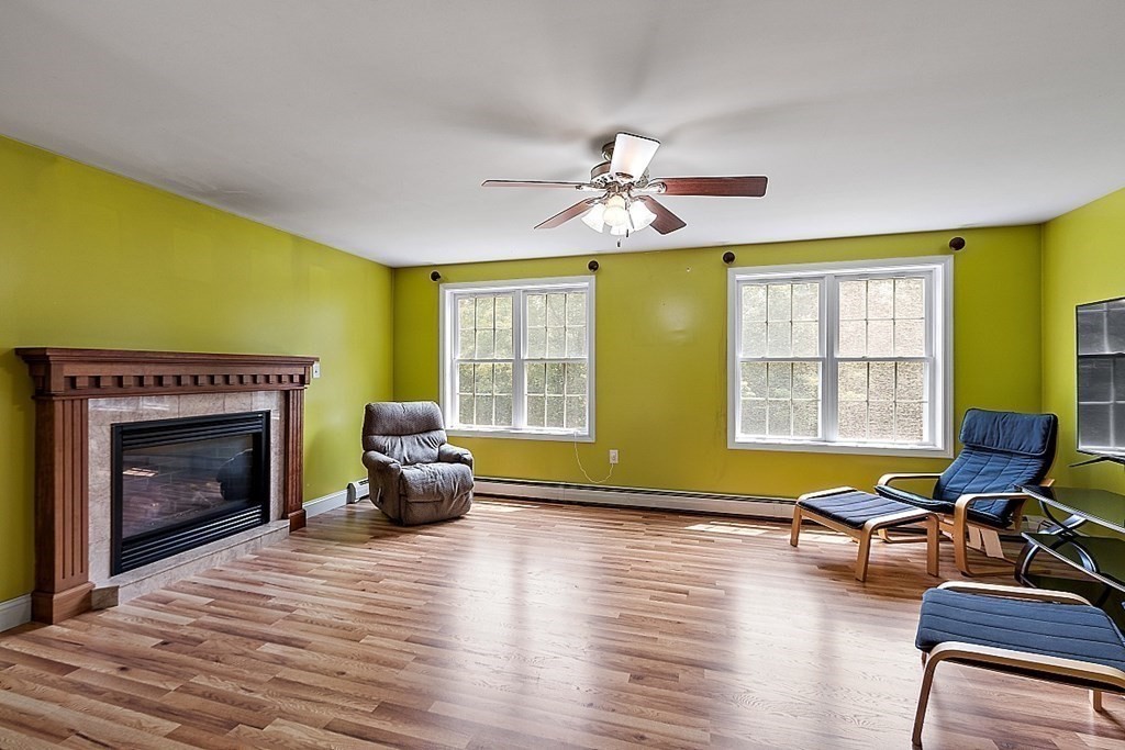 454 Loring Road Barre, MA 01005 - Photo 12 of 42 a living room with furniture and a fireplace