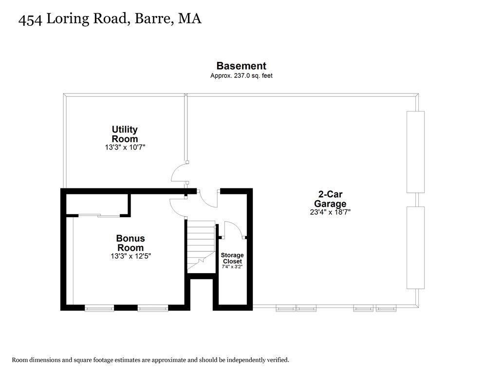 454 Loring Road Barre, MA 01005 - Photo 40 of 42 a picture of a floor plan