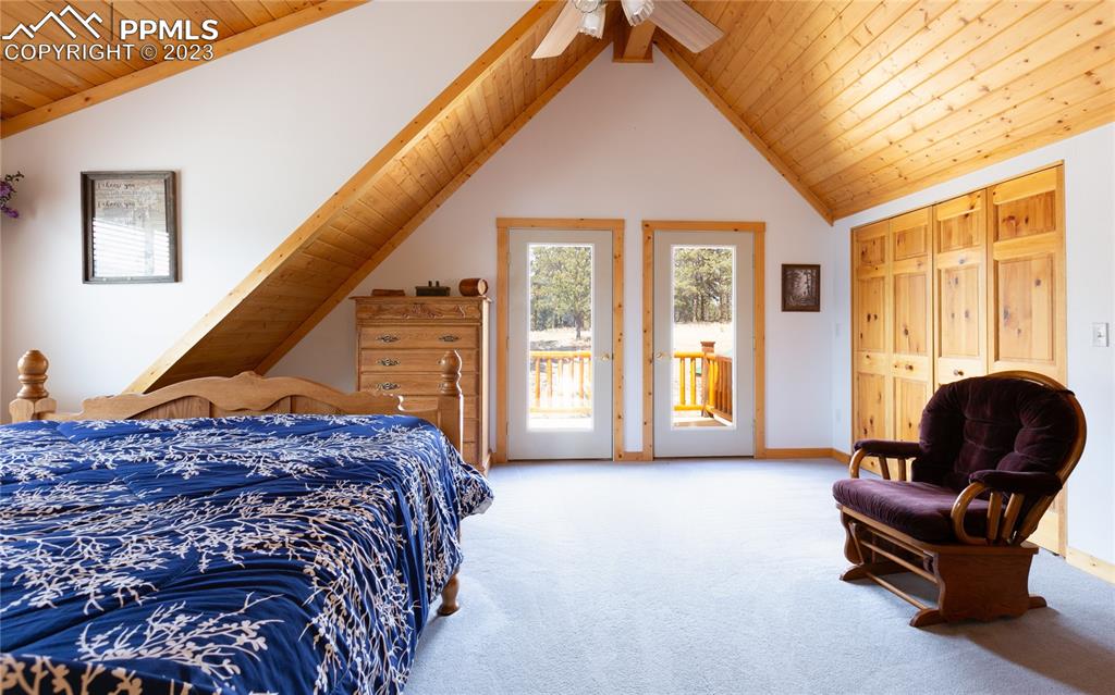 1321 Bristlecone Road Guffey, CO 80820 - Photo 15 of 37 a bedroom with a bed and a couch