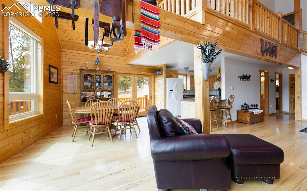 1321 Bristlecone Road Guffey, CO 80820 - Photo 8 of 37 a living room with furniture a flat screen tv and next to a window